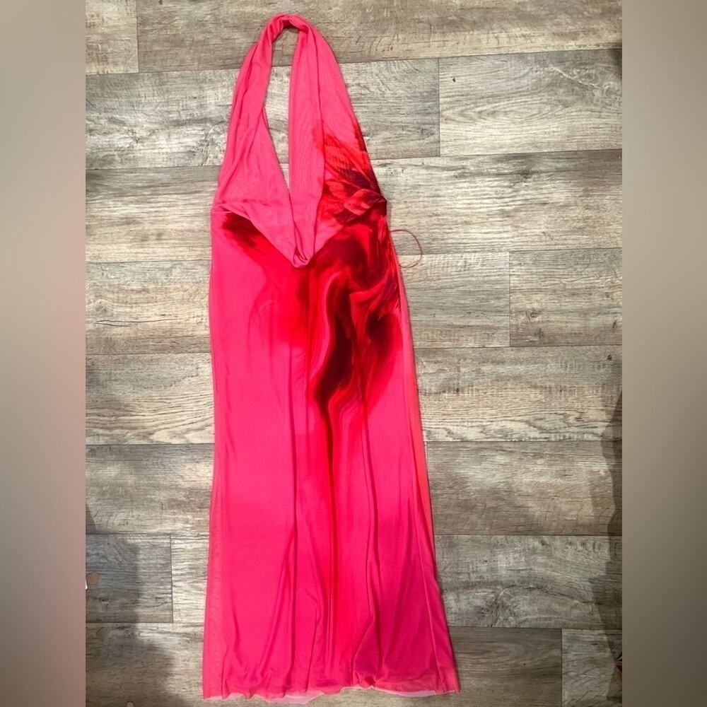 LAST ONE! ZARA Fuchsia Open Back Midi Dress NWT | Blogger Fave Halter Neck - Picture 15 of 16